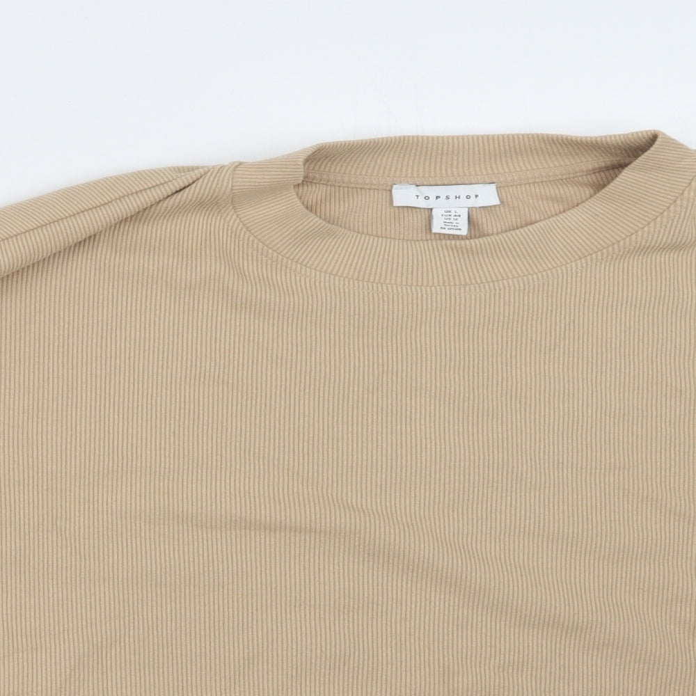 Womens UK Size L Topshop Beige Pullover Jumper