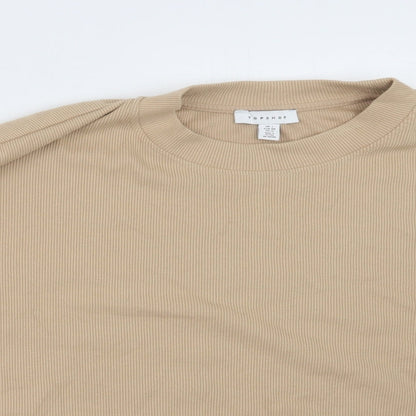 Womens UK Size L Topshop Beige Pullover Jumper
