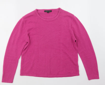 Womens UK Size S Lauren Taylor Pink Pullover Jumper