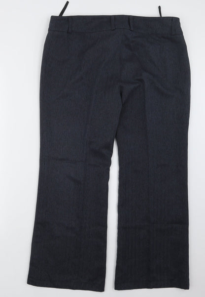 Womens UK Size 16 F&F Regular Fit  Blue Trousers
