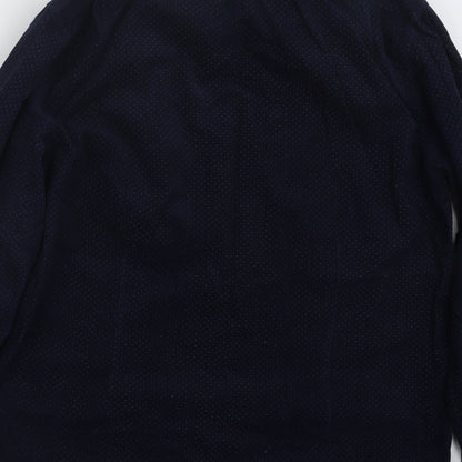 Mens UK Size M Garment Makers Blue  Button-Up Long Sleeve Casual Shirt