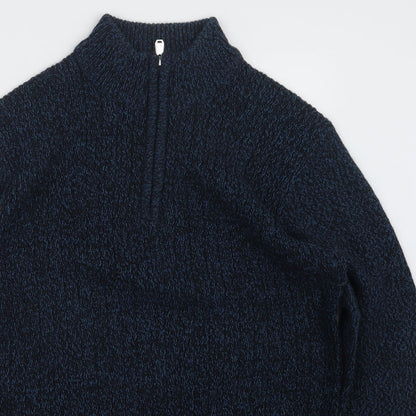 Studio Mens Blue  Knit Pullover Sweatshirt Size M