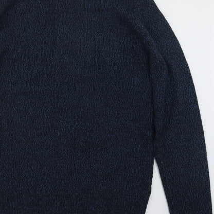 Studio Mens Blue  Knit Pullover Sweatshirt Size M