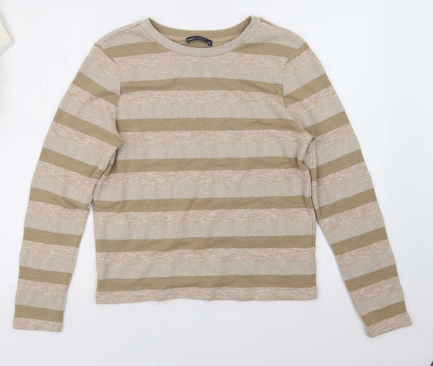 Womens UK Size 14 Marks and Spencer Beige Pullover Jumper