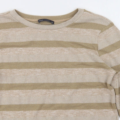 Womens UK Size 14 Marks and Spencer Beige Pullover Jumper