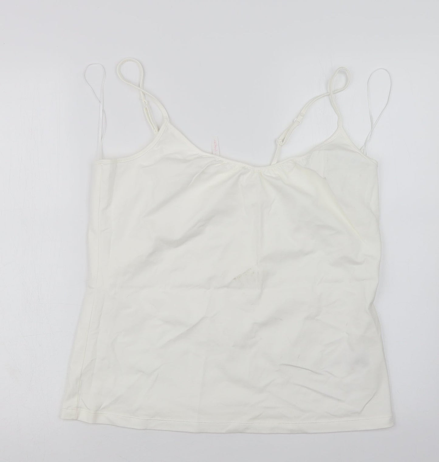 E-vie Womens White   Basic Tank Size 18