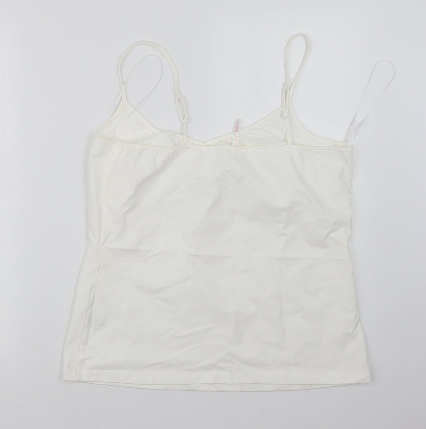 E-vie Womens White   Basic Tank Size 18