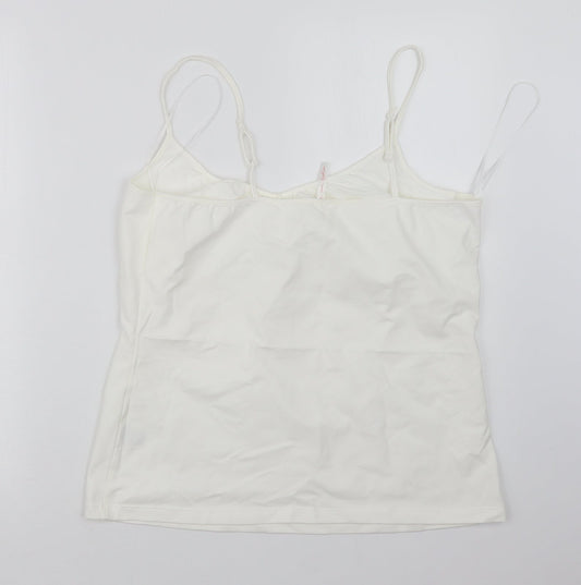 E-vie Womens White   Basic Tank Size 18