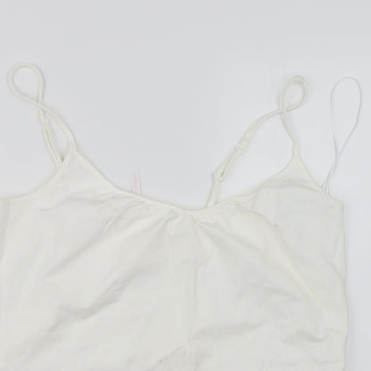 E-vie Womens White   Basic Tank Size 18