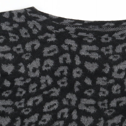 Prodotto Womens Black Animal Print  Pullover Jumper One Size