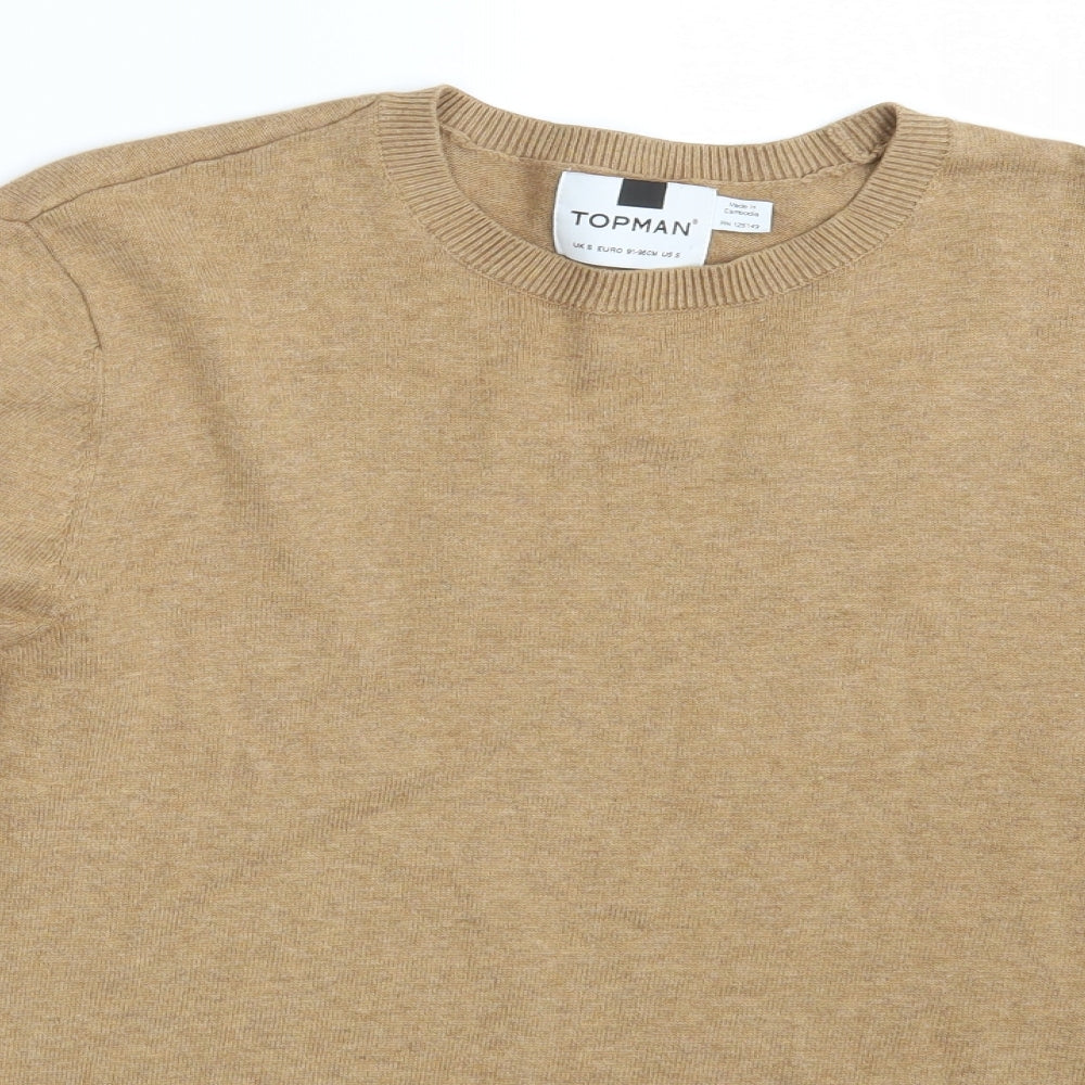 Womens UK Size S Topman Brown Pullover Jumper