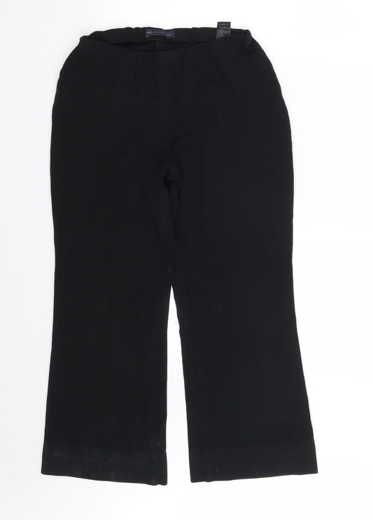 Womens UK Size 10 M&S Regular Fit  Black Trousers