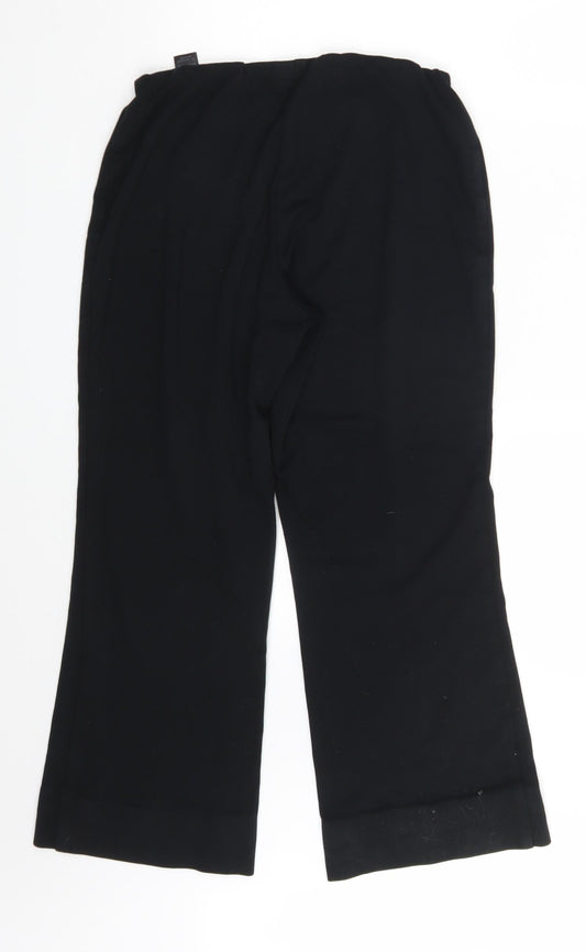 Womens UK Size 10 M&S Regular Fit  Black Trousers