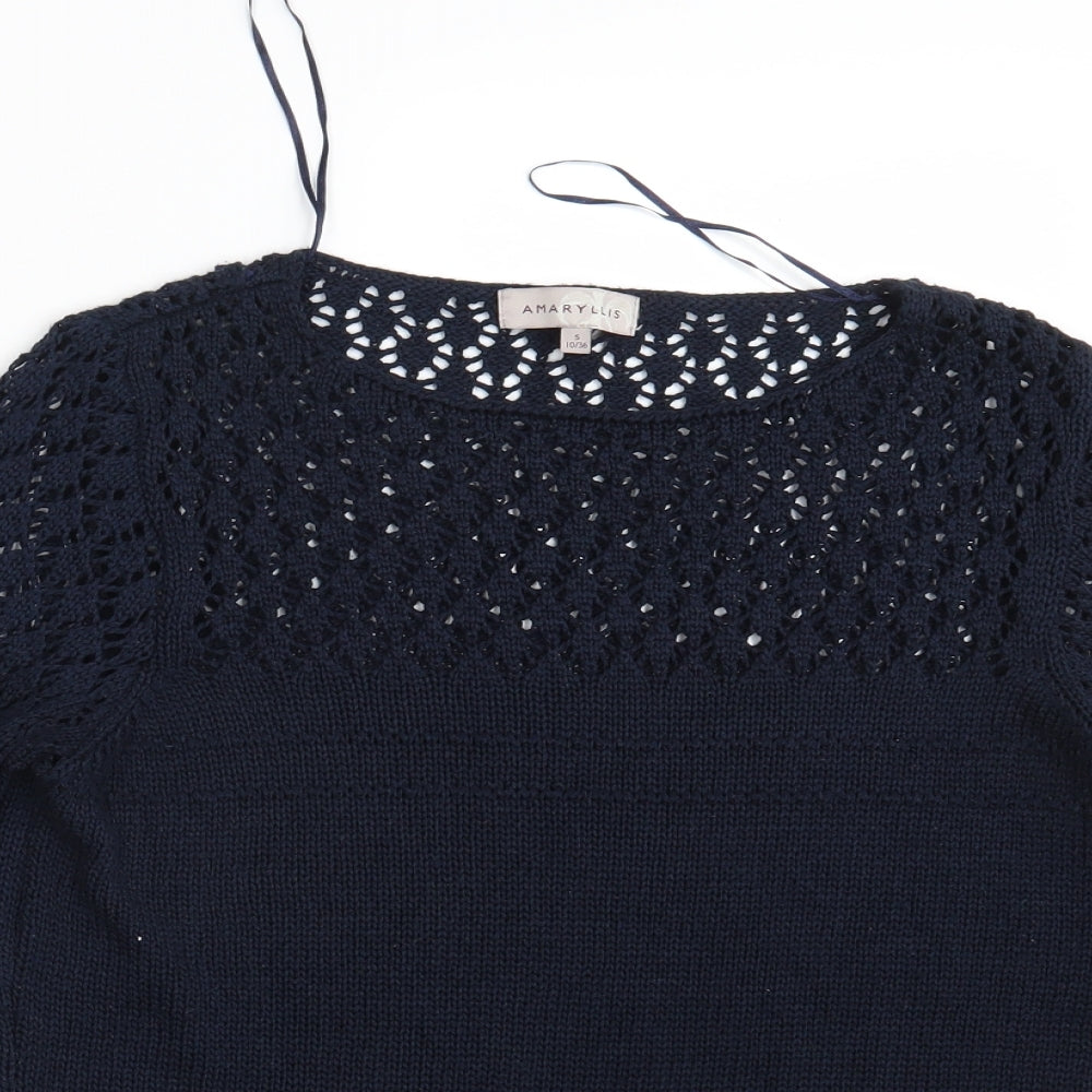 Womens UK Size 10 Amaryllis Blue Pullover Jumper
