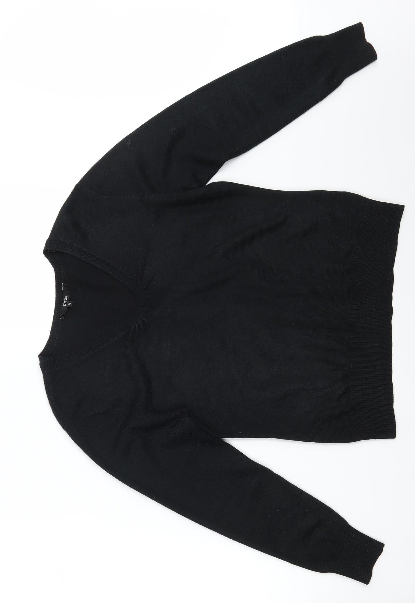 Kyoki Womens Black   Pullover Jumper Size 12
