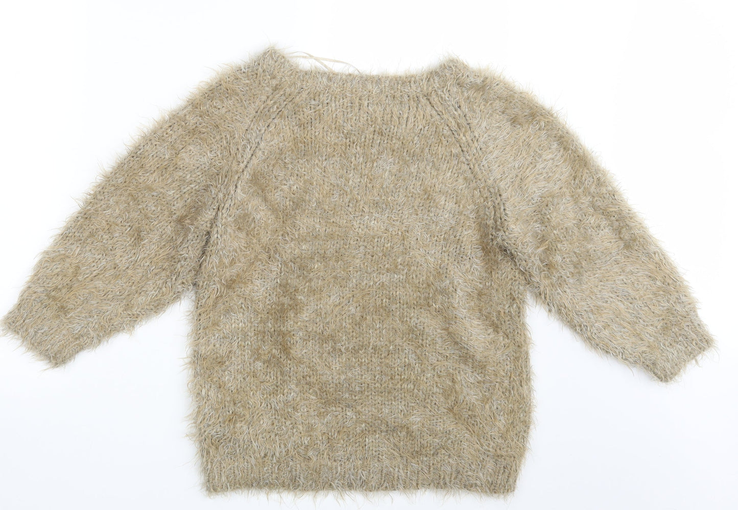 Womens UK Size 10 M&S Beige Pullover Jumper