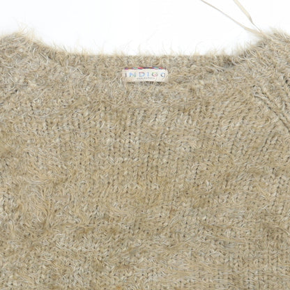 Womens UK Size 10 M&S Beige Pullover Jumper