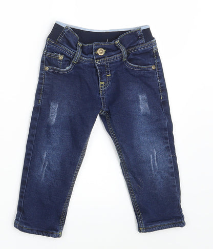 Onix Baby Blue  Denim Cropped Jeans One Size  - Waist 18in; Inside  leg 11in