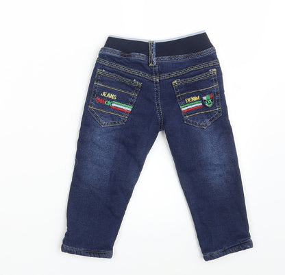 Onix Baby Blue  Denim Cropped Jeans One Size  - Waist 18in; Inside  leg 11in