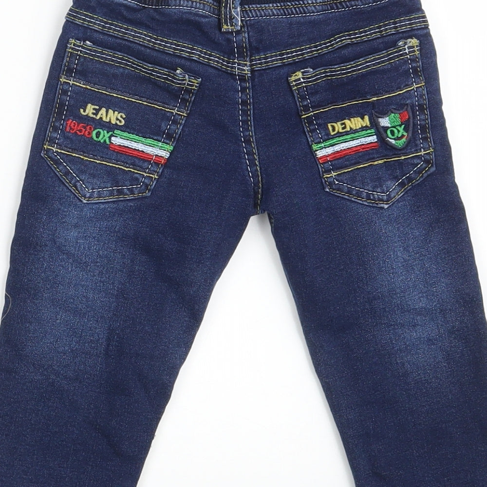 Onix Baby Blue  Denim Cropped Jeans One Size  - Waist 18in; Inside  leg 11in