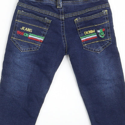 Onix Baby Blue  Denim Cropped Jeans One Size  - Waist 18in; Inside  leg 11in