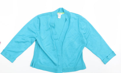 Isela Womens Blue  Rayon Cardigan Jumper Size XL
