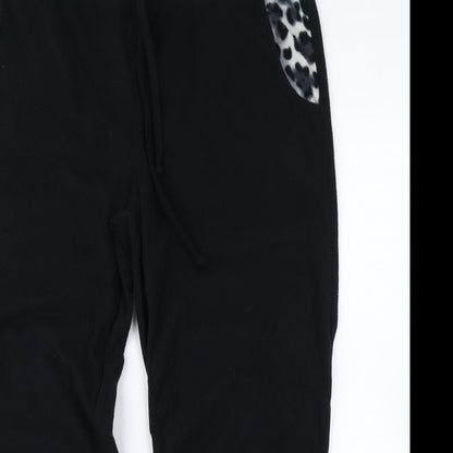 Avon Womens Black  Fleece Jogger Trousers Size 16 L23 in
