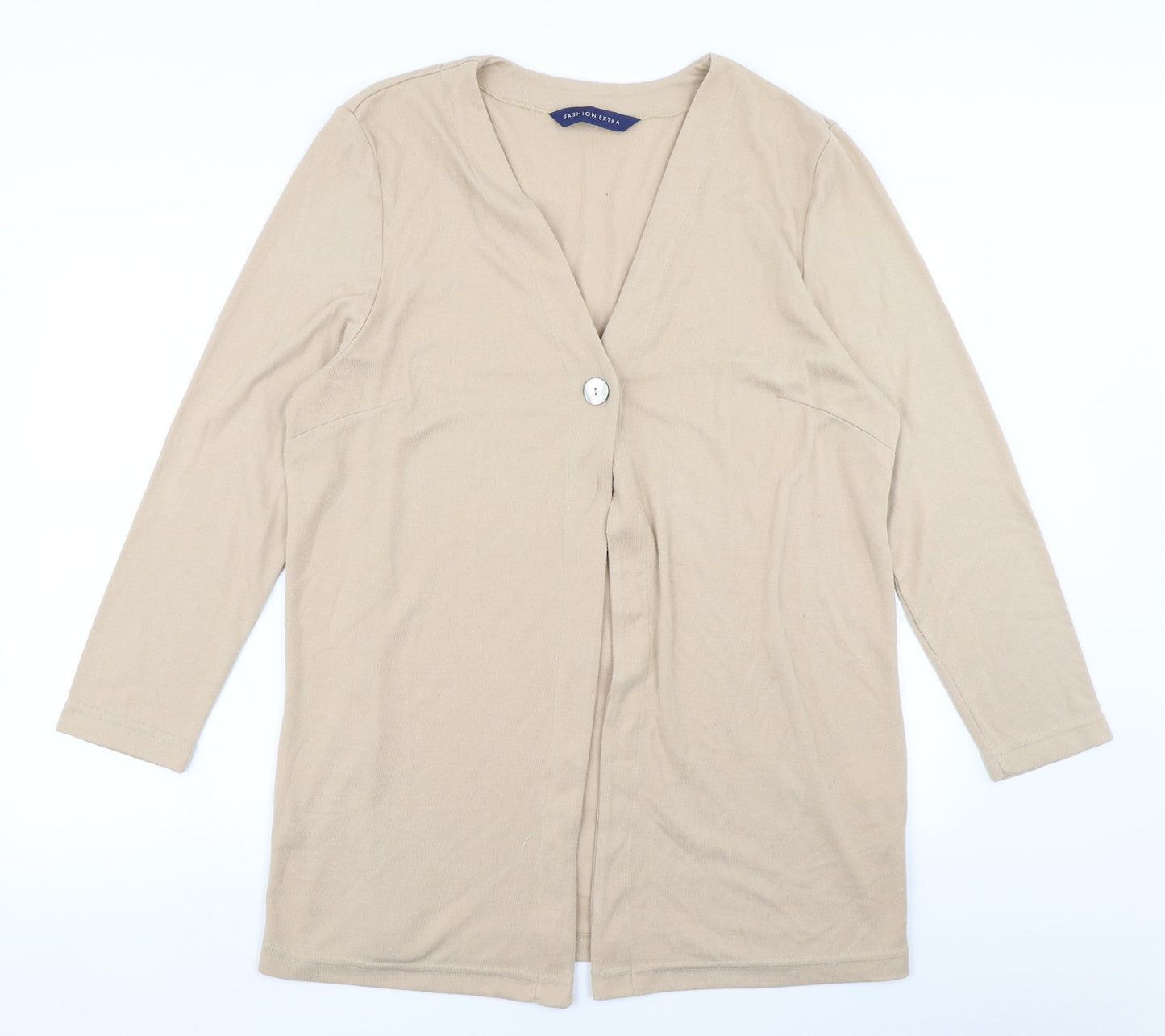 Womens UK Size 16 Fashion Extra Brown Cardigan Jumper