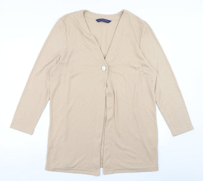 Womens UK Size 16 Fashion Extra Brown Cardigan Jumper