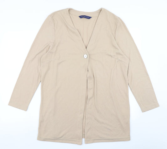 Womens UK Size 16 Fashion Extra Brown Cardigan Jumper