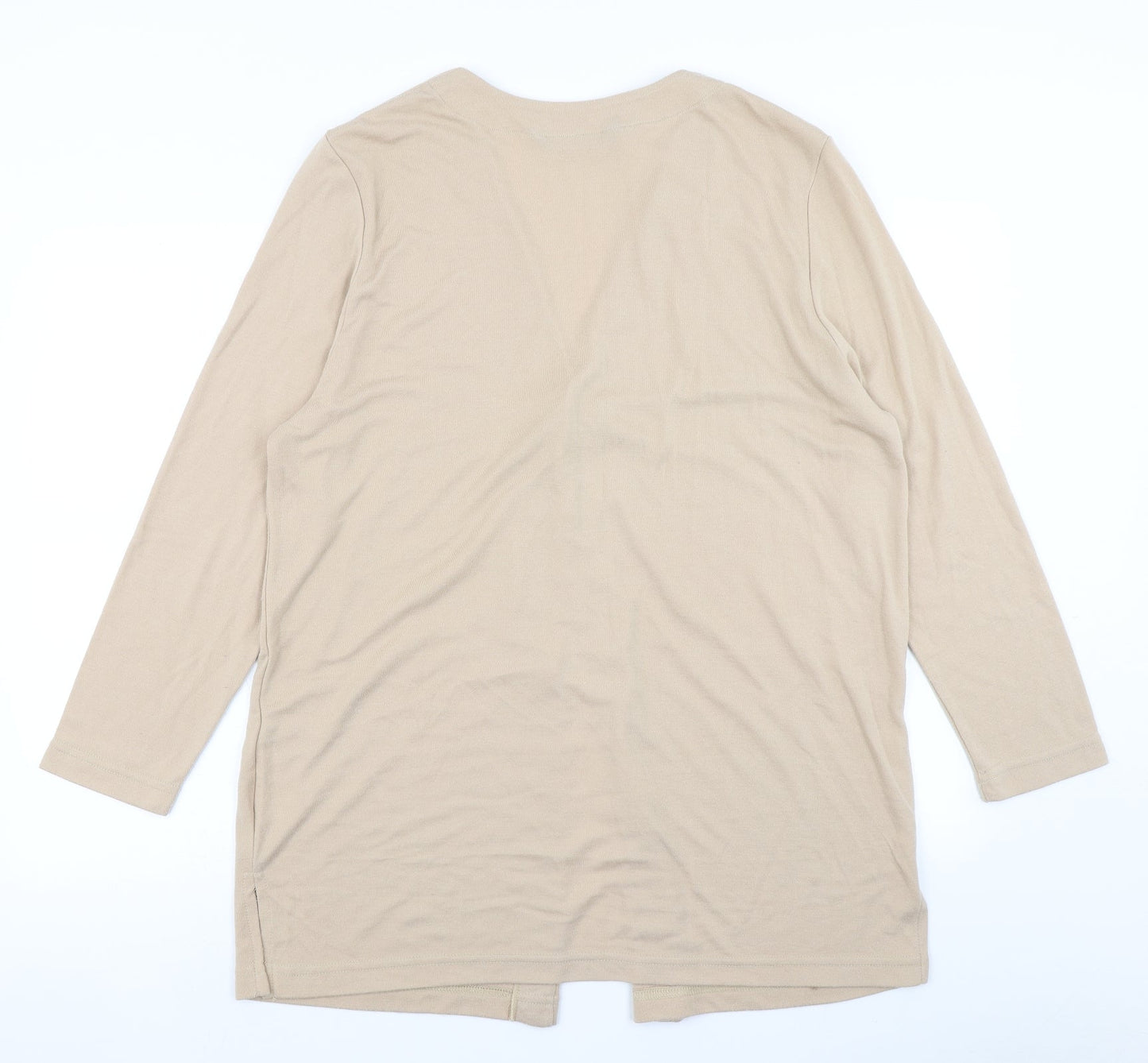 Womens UK Size 16 Fashion Extra Brown Cardigan Jumper