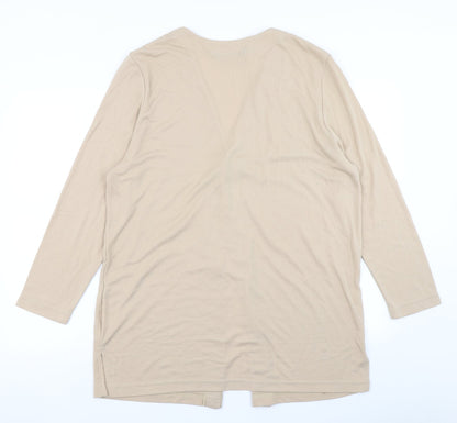 Womens UK Size 16 Fashion Extra Brown Cardigan Jumper