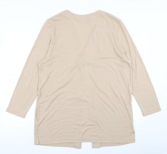 Womens UK Size 16 Fashion Extra Brown Cardigan Jumper