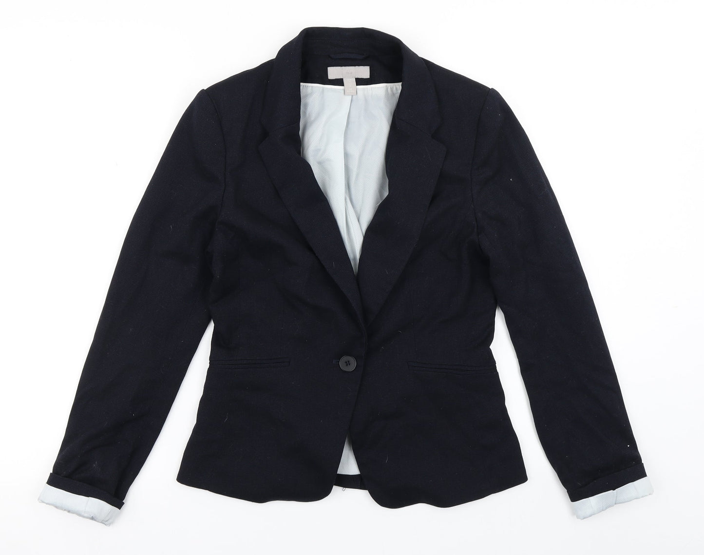 H&M Womens Blue   Jacket Blazer Size 8