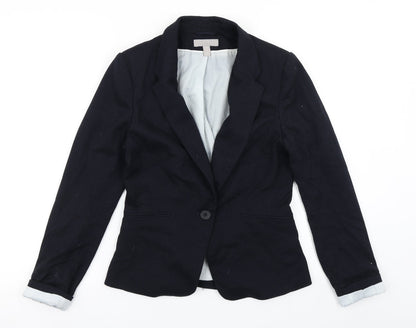 H&M Womens Blue   Jacket Blazer Size 8