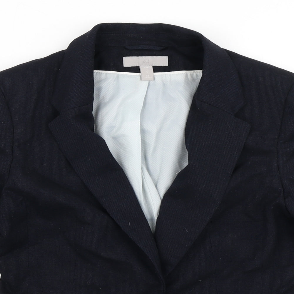 H&M Womens Blue   Jacket Blazer Size 8