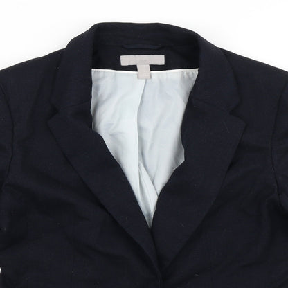 H&M Womens Blue   Jacket Blazer Size 8