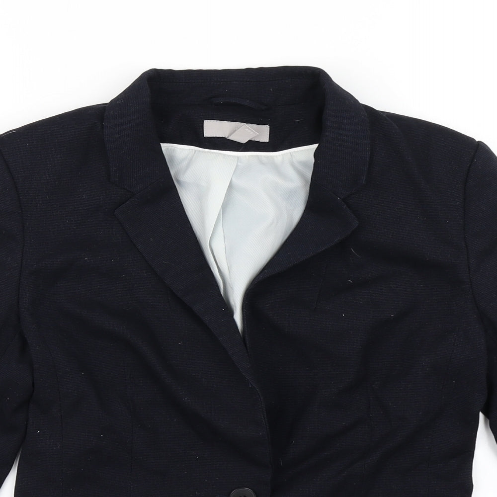 H&M Womens Blue   Jacket Blazer Size 8