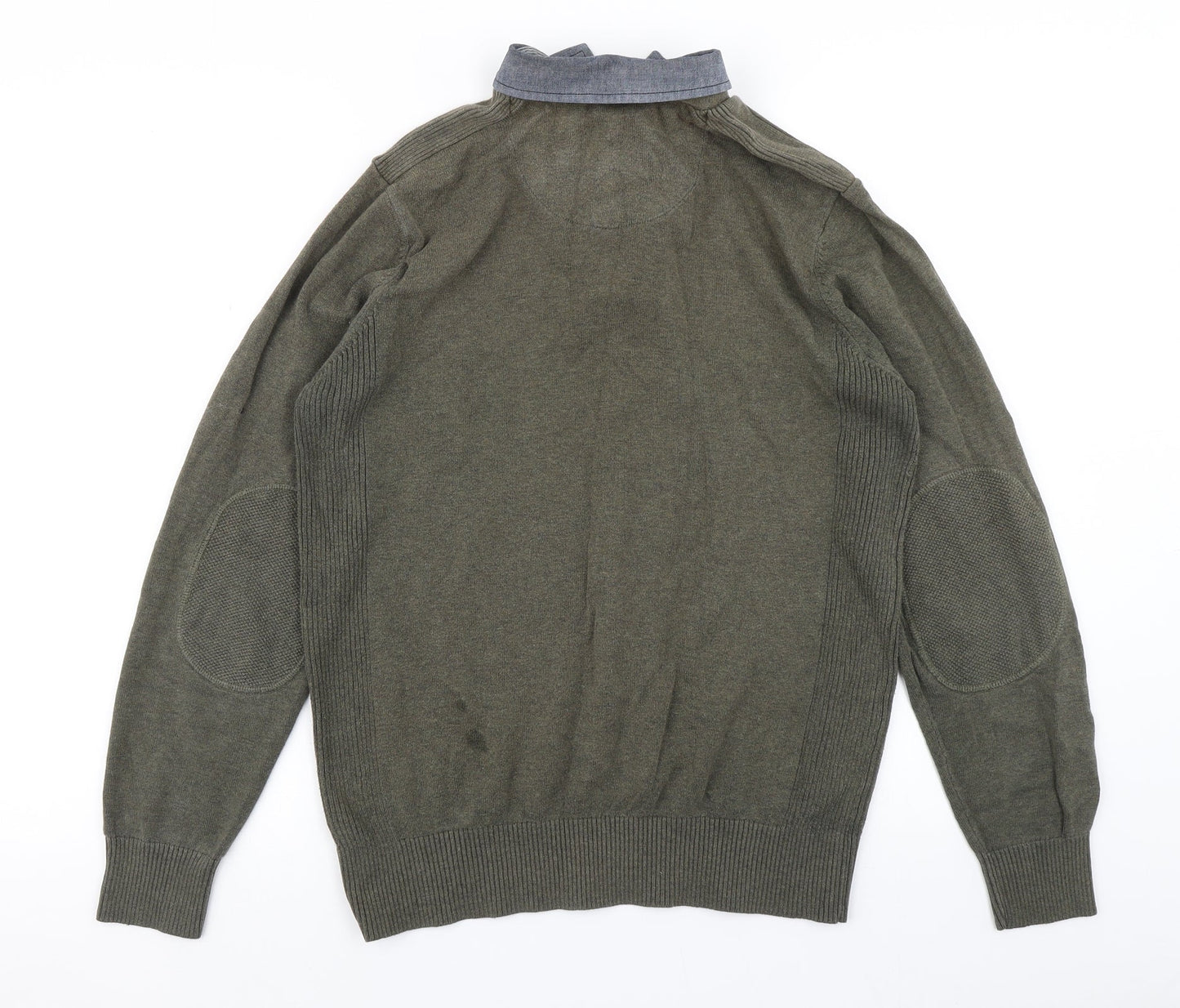 NEXT Mens Green  Knit Pullover Jumper Size M