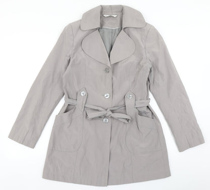 BHS Womens Grey   Overcoat Coat Size 10