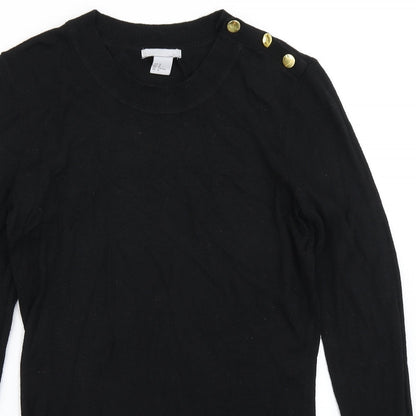Womens UK Size M H&M Black Pullover Jumper