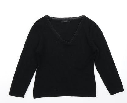 Womens UK Size S Linea Black Pullover Jumper