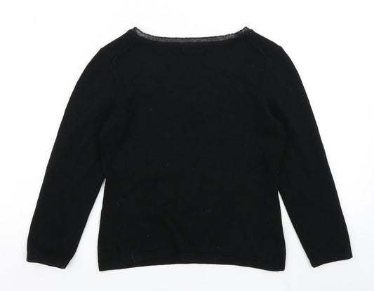 Linea Womens Black  Knit Pullover Jumper Size S
