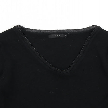 Womens UK Size S Linea Black Pullover Jumper