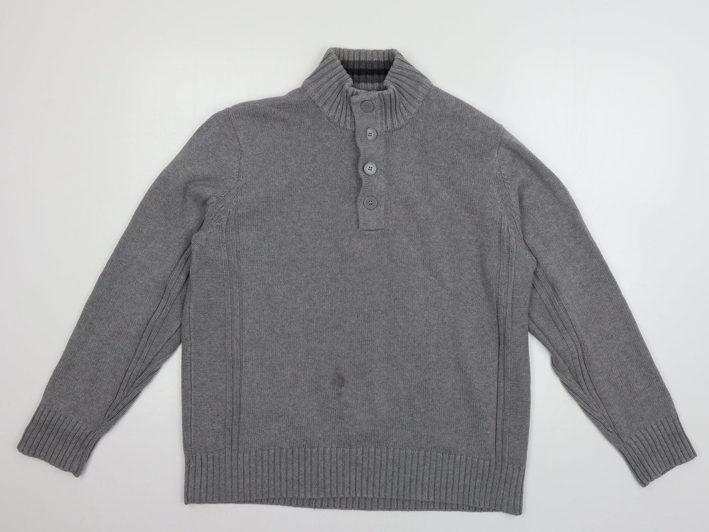 Blue Harbour Mens Grey  Knit Pullover Jumper Size L