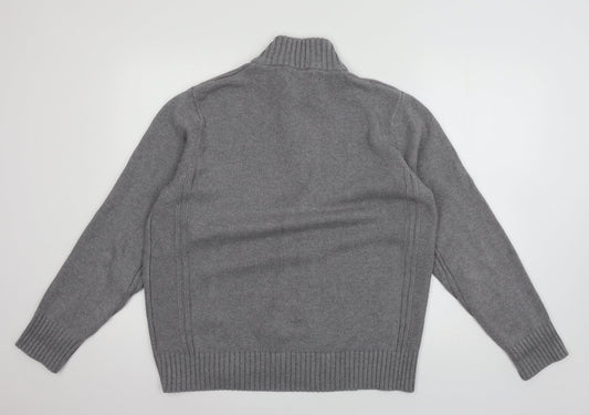 Blue Harbour Mens Grey  Knit Pullover Jumper Size L