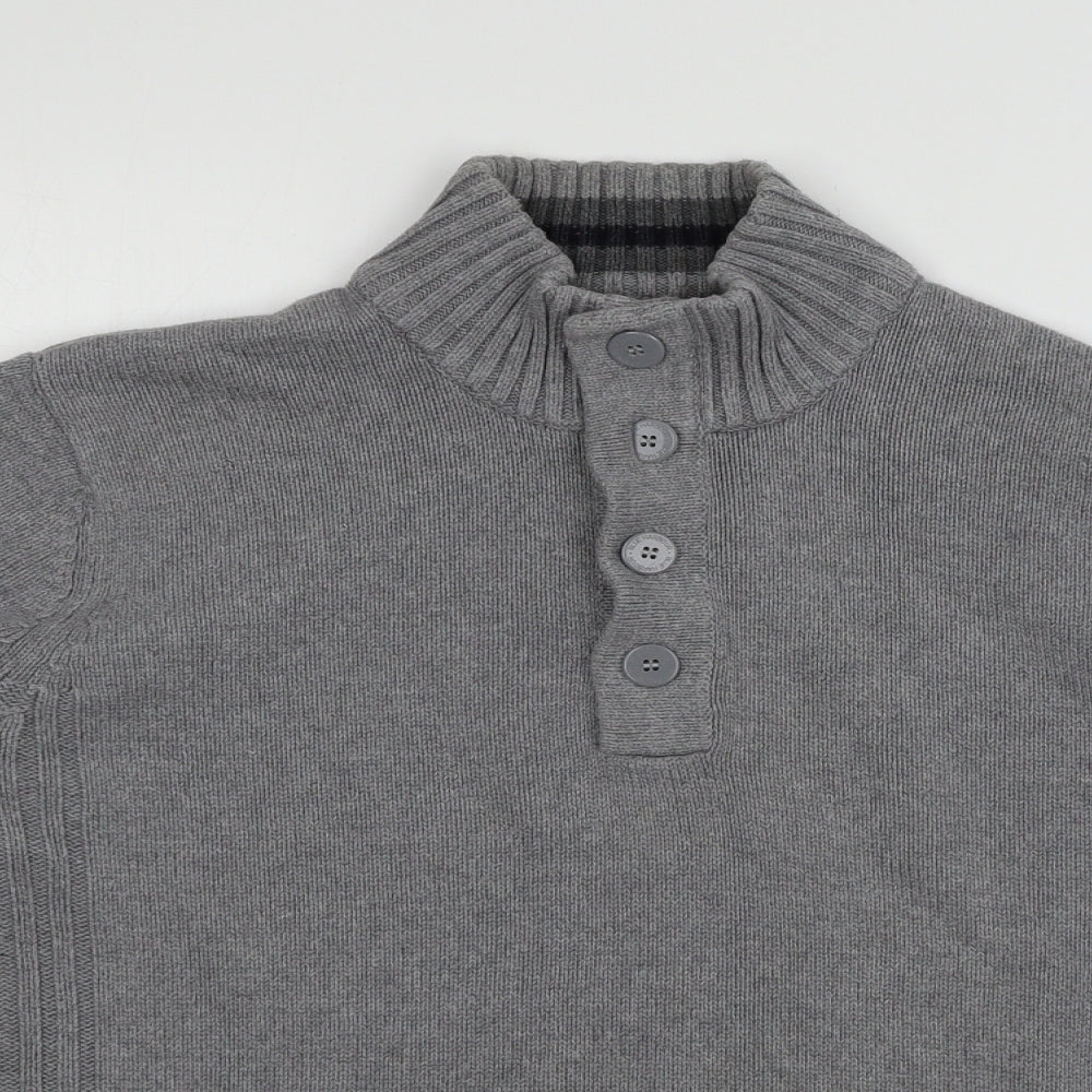 Blue Harbour Mens Grey  Knit Pullover Jumper Size L