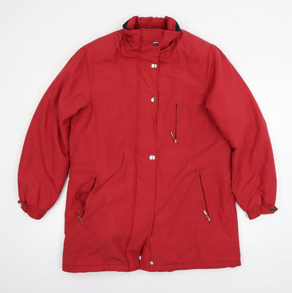 Eliza Grey Womens Red   Parka Coat Size 12