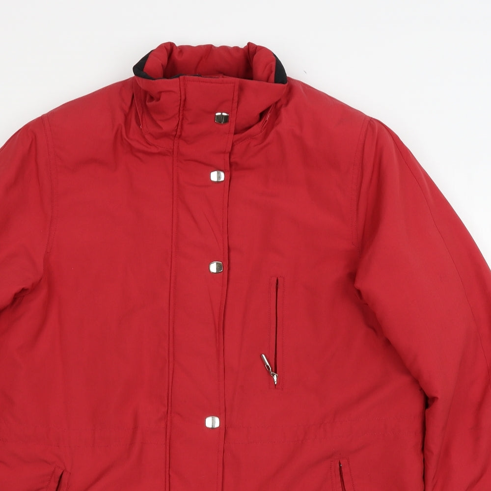 Eliza Grey Womens Red   Parka Coat Size 12