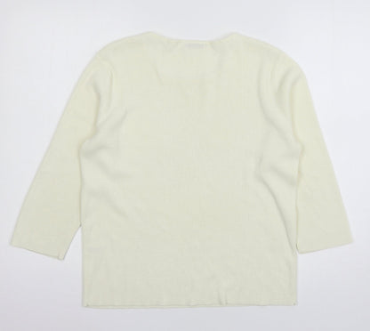 Womens UK Size 14 Berkertex Ivory Pullover Jumper